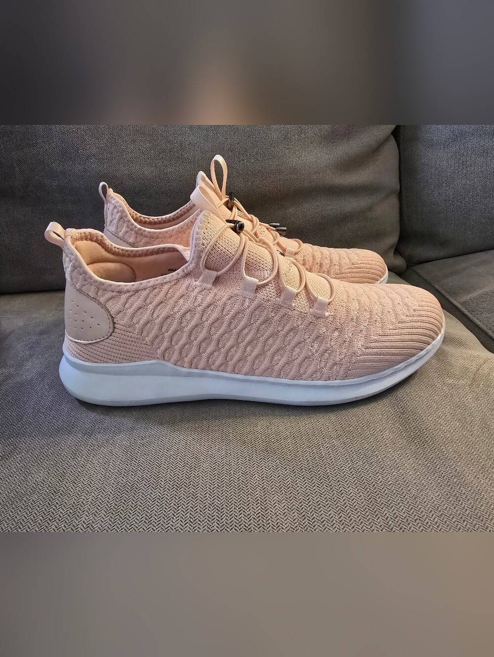 Propet WAA132M Women’s Lightweight Knit Slip-On Sneakers - Blush Pink